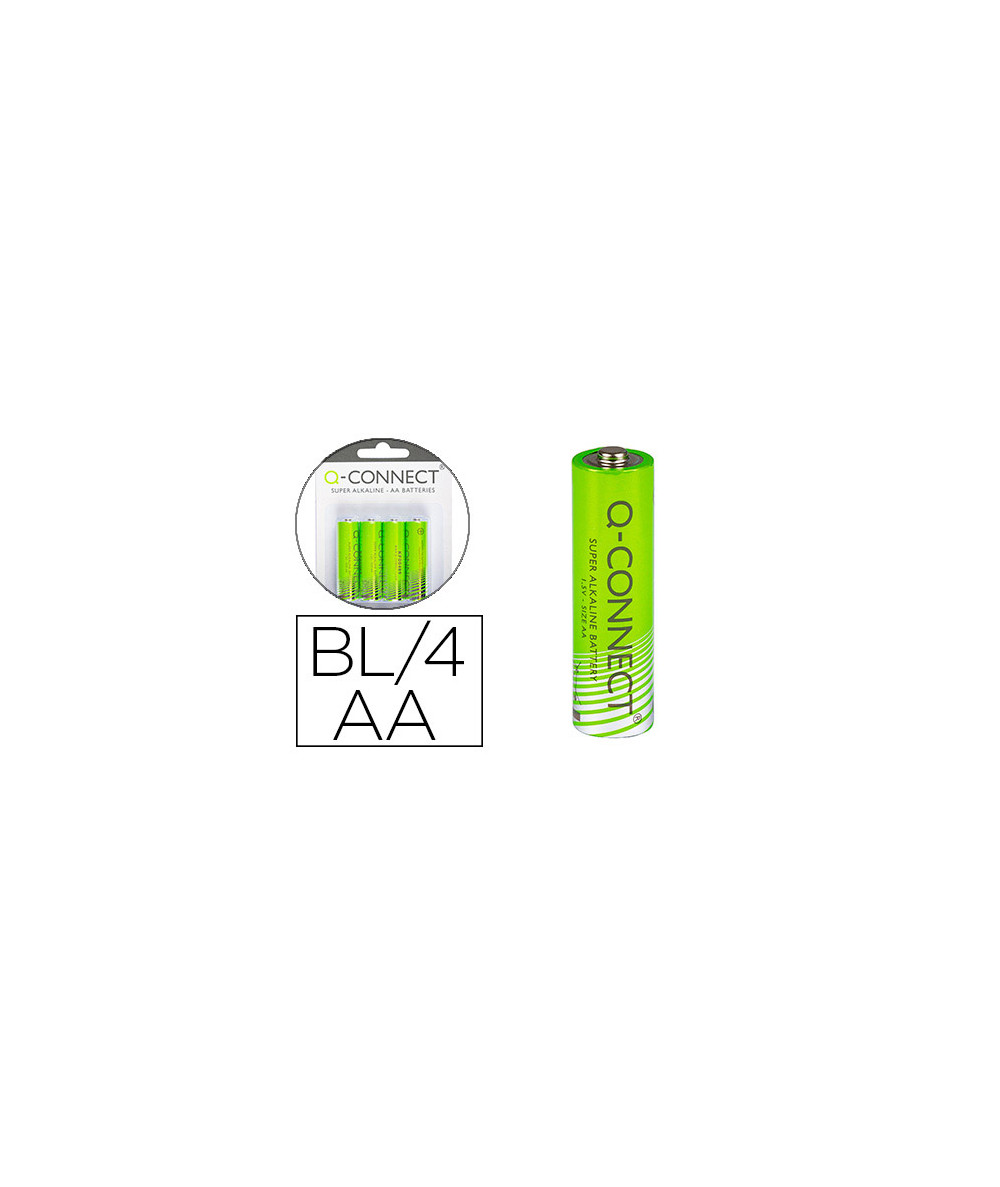 Pilha Q-Connect Alcalina AA Blister Com 4 Pilhas